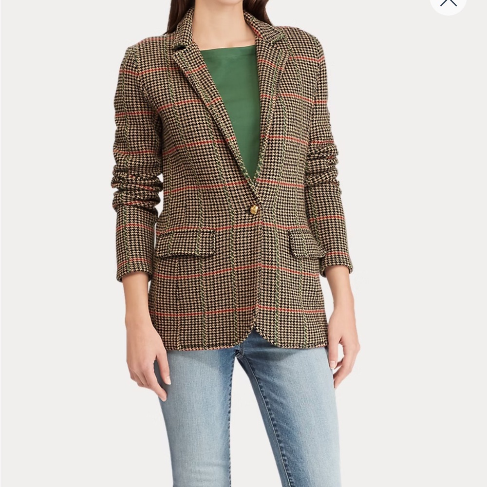 Plaid Wool-Blend Blazer
Ralph Lauren 
Newish size xs. Size sold out online